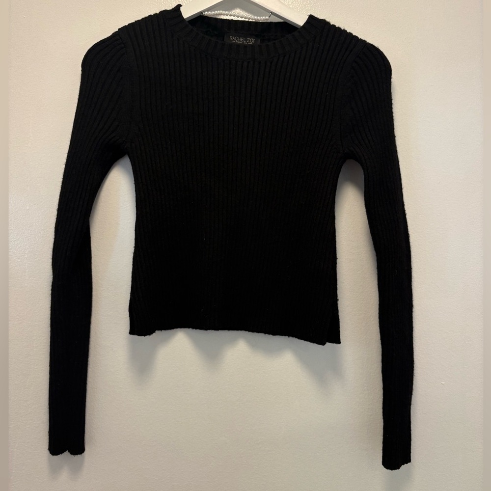 Rachel Zoe Black Ribbed Sweater